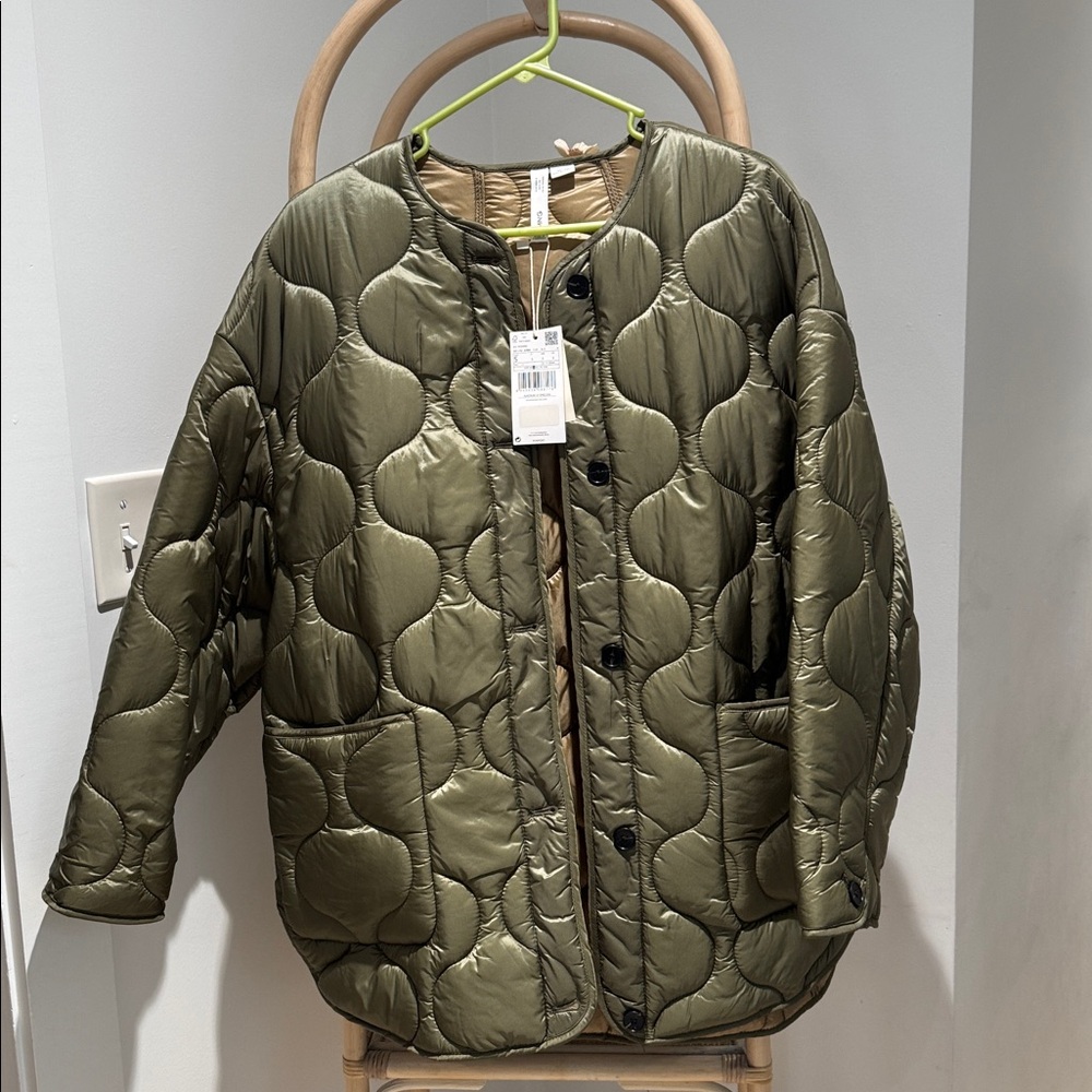 Mango Olive Green Puffer Jacket